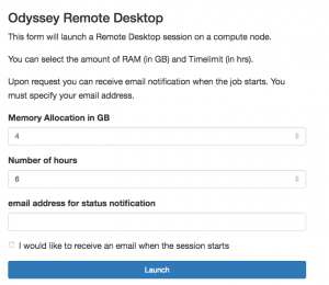 Image showing Remote Desktop graphical environment launch example listing